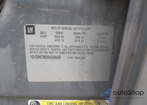 2008 Chevrolet Malibu Lt из США, поврежденный, VIN 1G1ZH57B284258926